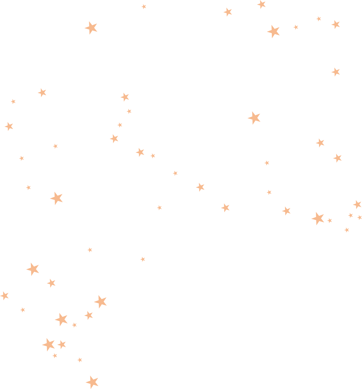 Golden  Confetti Stars Cutout