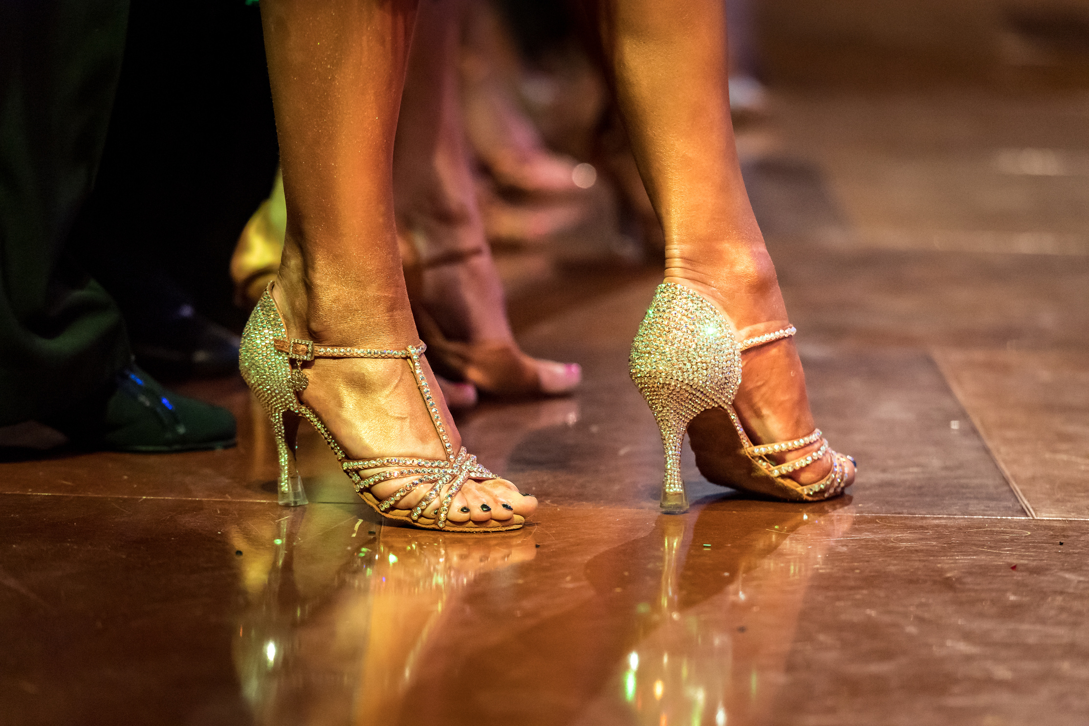 legs of woman dancing latin dance